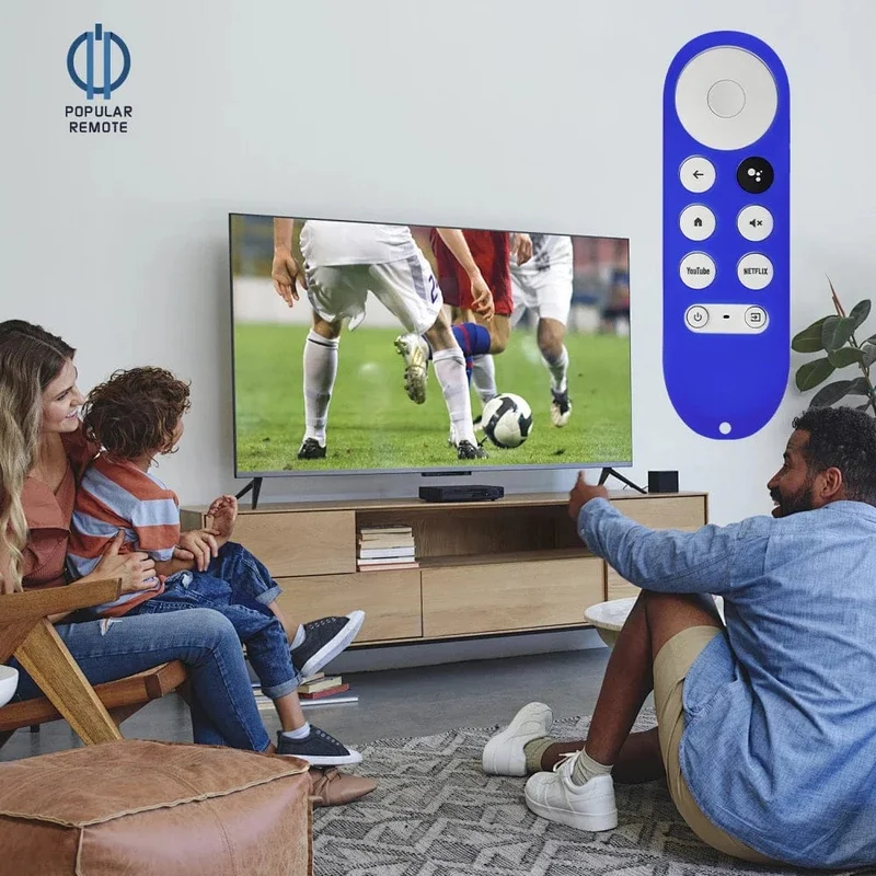 Silikon-Schutzhülle für Chromecast Google TV HD 2022 / 4K 2020, Sprachfernbedienung, stoßfeste Silikonhülle, leuchtet im Dunkeln