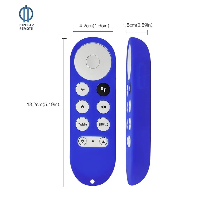 Silikon-Schutzhülle für Chromecast Google TV HD 2022 / 4K 2020, Sprachfernbedienung, stoßfeste Silikonhülle, leuchtet im Dunkeln