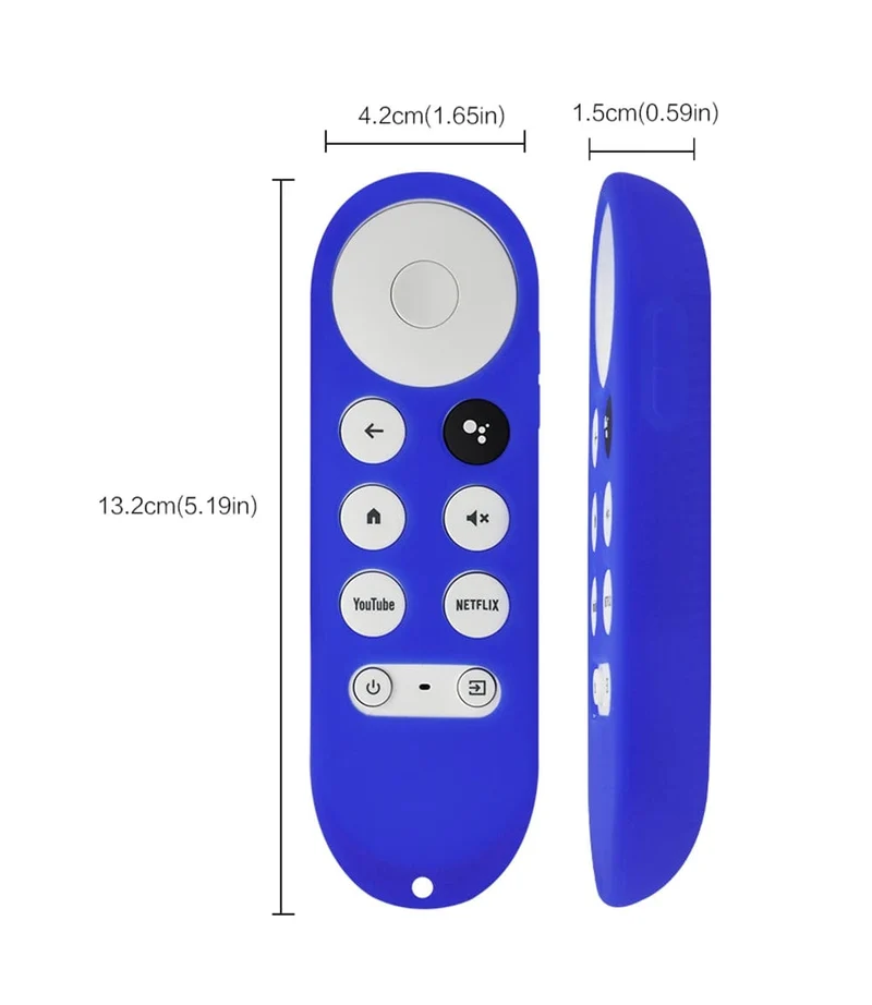 Silikon-Schutzhülle für Chromecast Google TV HD 2022 / 4K 2020, Sprachfernbedienung, stoßfeste Silikonhülle, leuchtet im Dunkeln