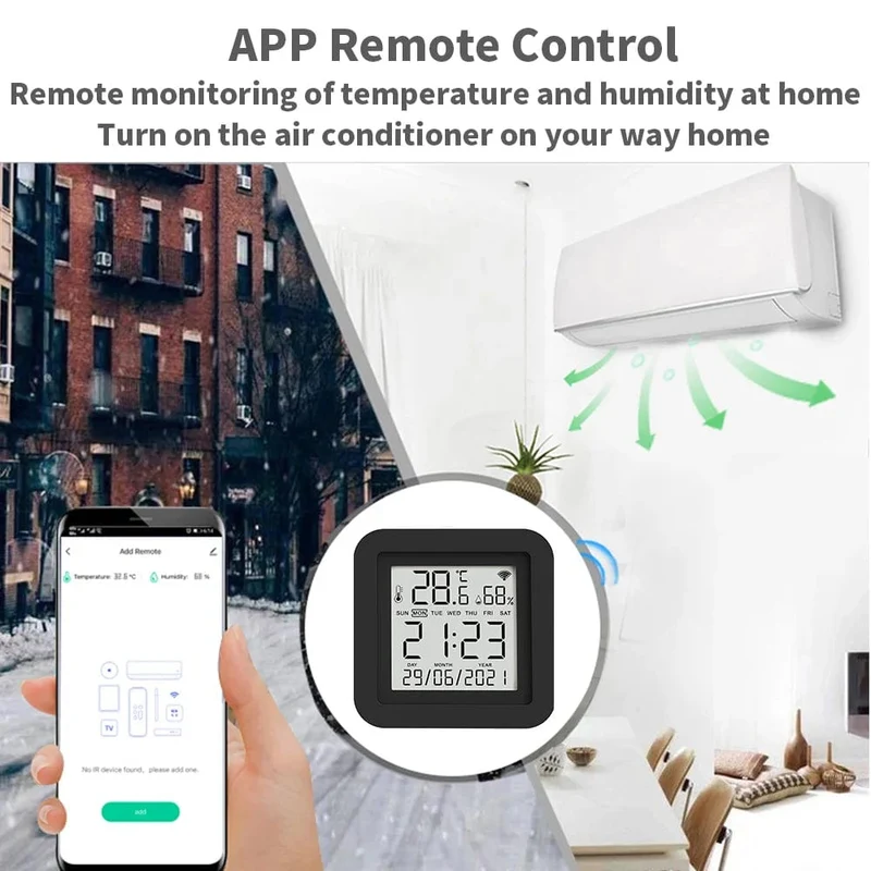 Tuya Smart WiFi Universal IR Remote Temperatur Feuchtigkeit Sensor für Klimaanlage TV AC Funktioniert mit Alexa, google Home Yandex