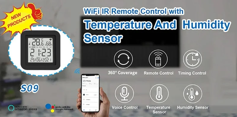 Tuya Smart WiFi Universal IR Remote Temperatur Feuchtigkeit Sensor für Klimaanlage TV AC Funktioniert mit Alexa, google Home Yandex