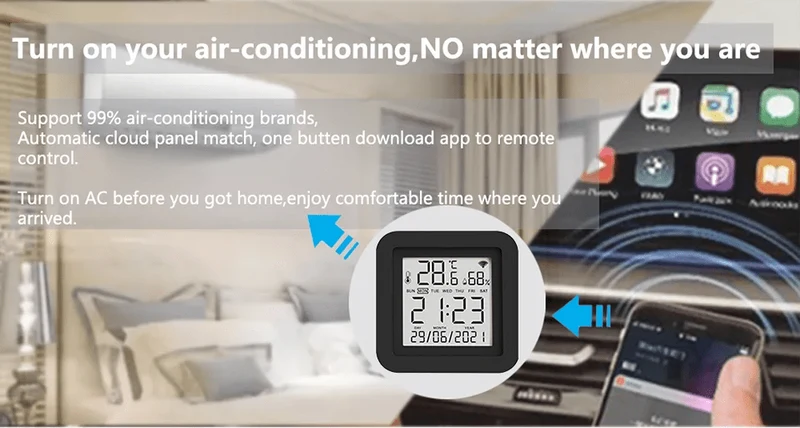 Tuya Smart WiFi Universal IR Remote Temperatur Feuchtigkeit Sensor für Klimaanlage TV AC Funktioniert mit Alexa, google Home Yandex