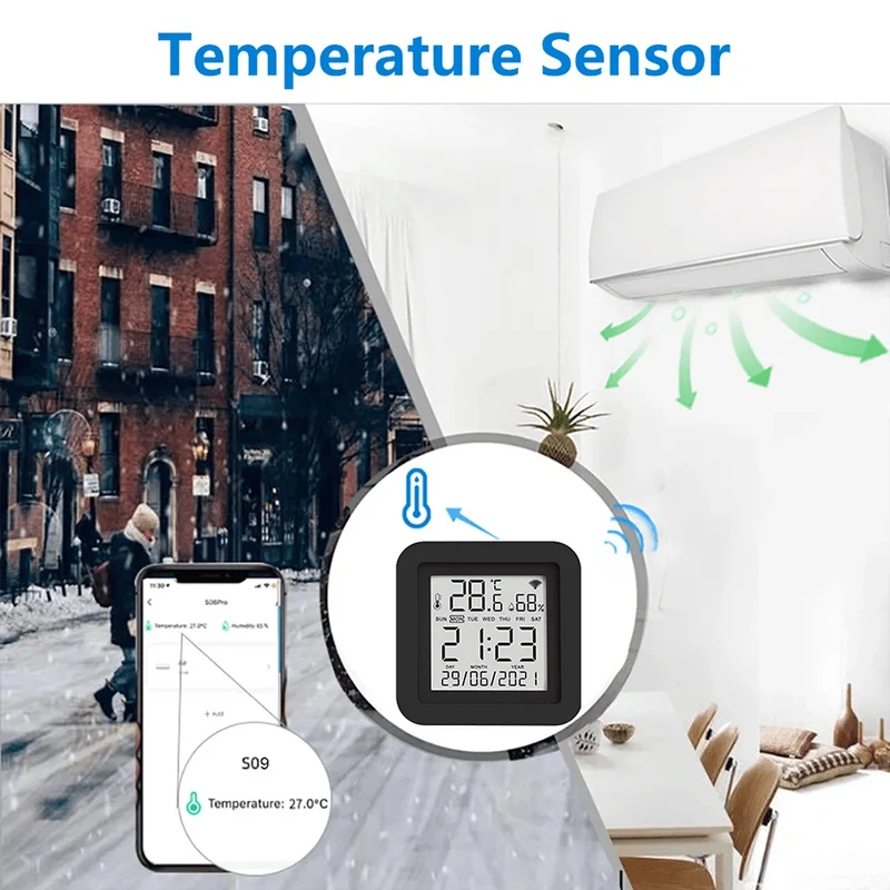 Tuya Smart WiFi Universal IR Remote Temperatur Feuchtigkeit Sensor für Klimaanlage TV AC Funktioniert mit Alexa, google Home Yandex