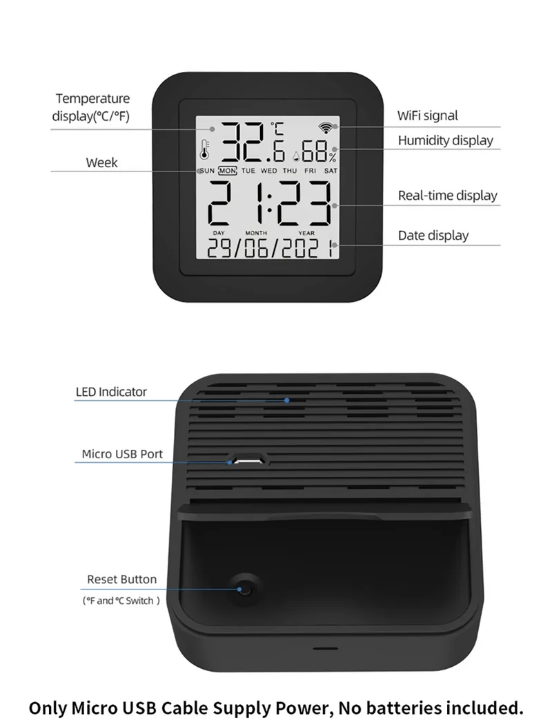 Tuya Smart WiFi Universal IR Remote Temperatur Feuchtigkeit Sensor für Klimaanlage TV AC Funktioniert mit Alexa, google Home Yandex