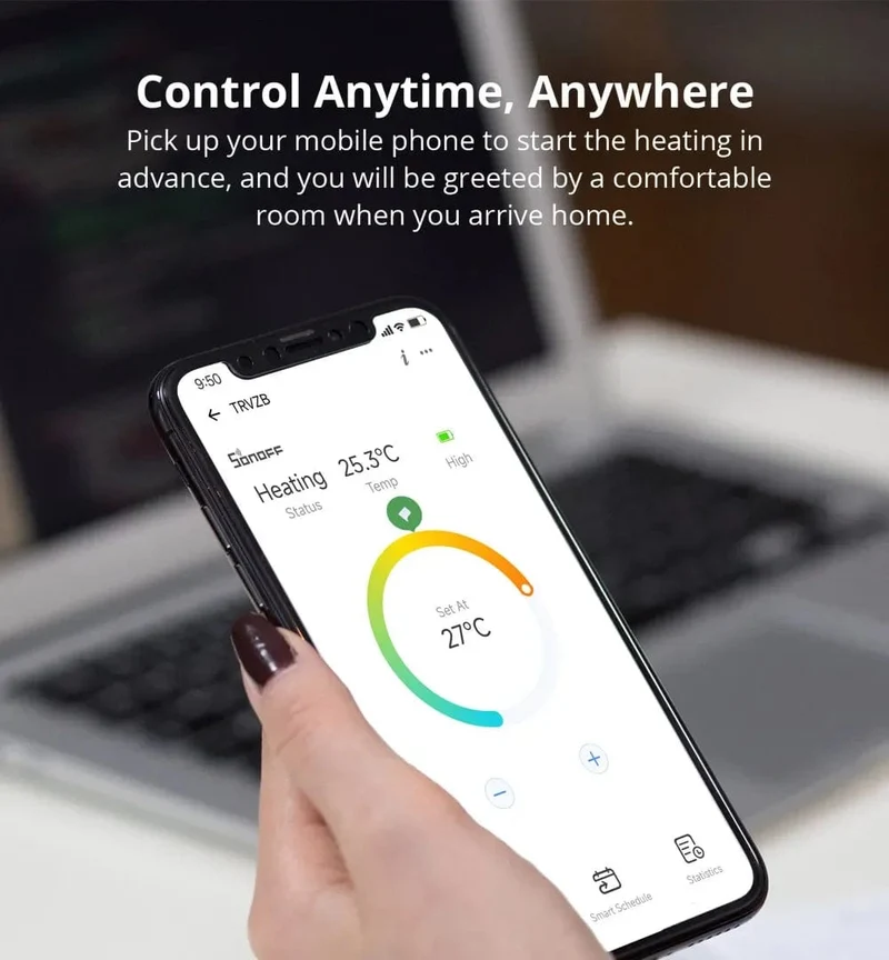 SONOFF Zigbee Thermostatisches Heizkörperventil TRV-ZB Heimtemperatur Intelligente Fernbedienung funktioniert mit Alexa Google ZHA MQTT ewelink