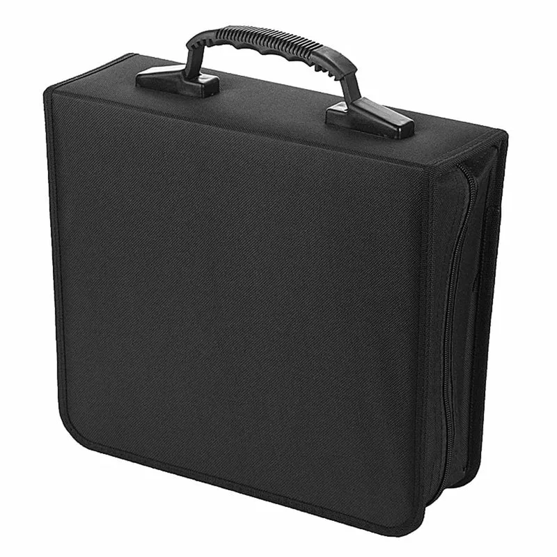 CD-/DVD-Hülle mit großem Fassungsvermögen und Reißverschluss, Album-Disc-Organizer, Aufbewahrungshülle, CD-Tasche aus Oxford-Stoff