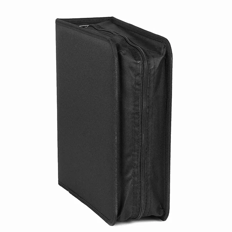 CD-/DVD-Hülle mit großem Fassungsvermögen und Reißverschluss, Album-Disc-Organizer, Aufbewahrungshülle, CD-Tasche aus Oxford-Stoff