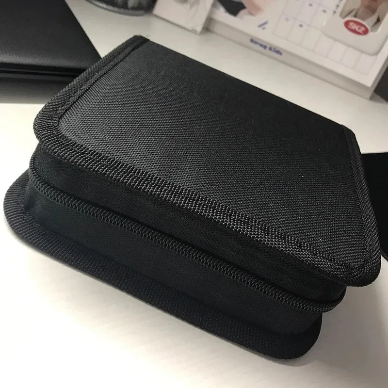 40-teilige CD-Hüllen, Aufbewahrungstasche für Discs und DVDs, großvolumige Hüllen aus Oxford-Stoff, CD-Halter, Aufbewahrungsbox für Home Room Discs, Handtasche mit Reißverschluss