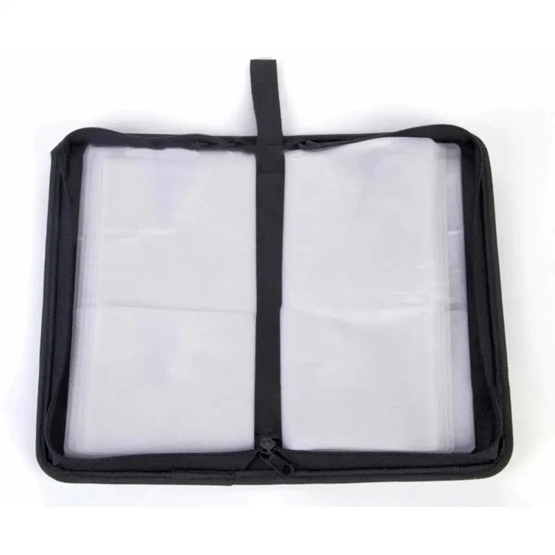 80 Blatt Auto-CD-Hülle Disc DVD-Aufbewahrungstasche Hüllenhalter Aufbewahrungsbox Brieftaschenbox Handtaschen-Organizer mit Reißverschluss