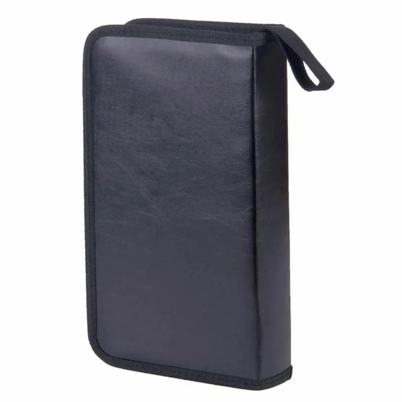80 Blatt Auto-CD-Hülle Disc DVD-Aufbewahrungstasche Hüllenhalter Aufbewahrungsbox Brieftaschenbox Handtaschen-Organizer mit Reißverschluss