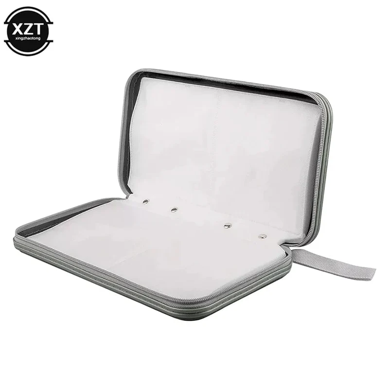 Wasserdichte CD-Tasche mit 80 Stück Fassungsvermögen, DVD-VCD-Geldbörse, Aufbewahrungs-Organizer-Hülle, CD-Hülle aus Hart-EVA, Album-Box-Halter mit Reißverschluss
