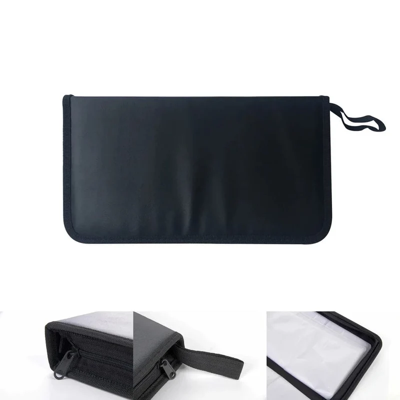 80-Blatt-Auto-CD-Hülle, Disc-DVD-Aufbewahrungstasche, Hüllen mit hoher Kapazität, CD-Halter, Tragebox, Handtasche mit Reißverschluss, Album-Organizer