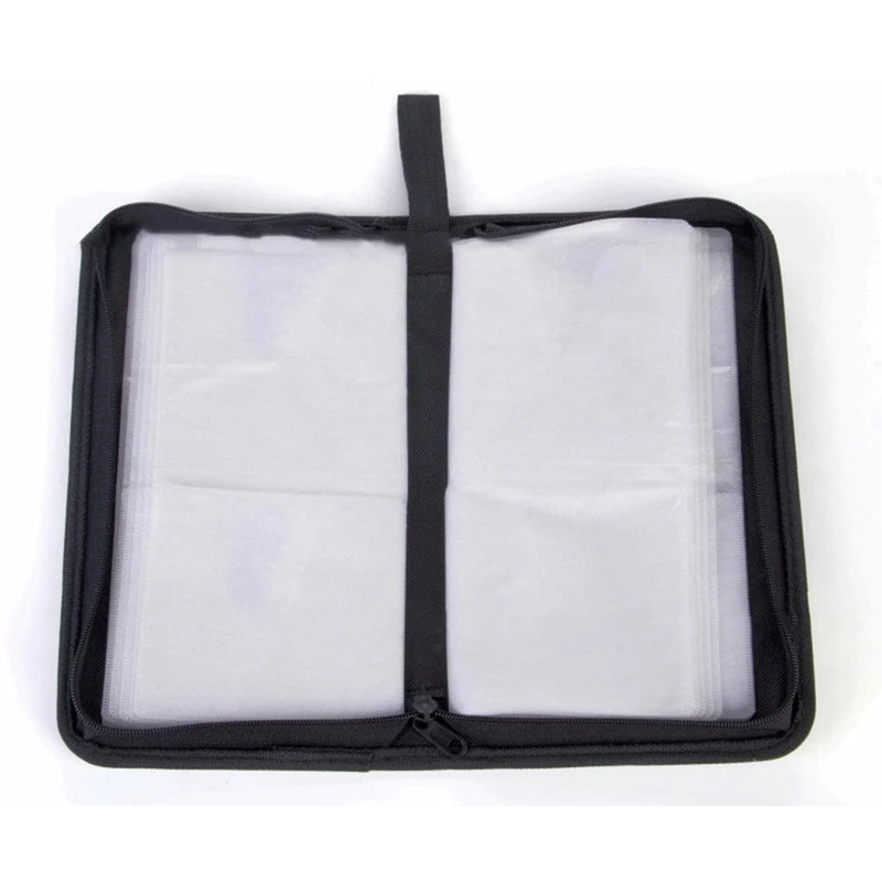 80-Blatt-Auto-CD-Hülle, Disc-DVD-Aufbewahrungstasche, Hüllen mit hoher Kapazität, CD-Halter, Tragebox, Handtasche mit Reißverschluss, Album-Organizer