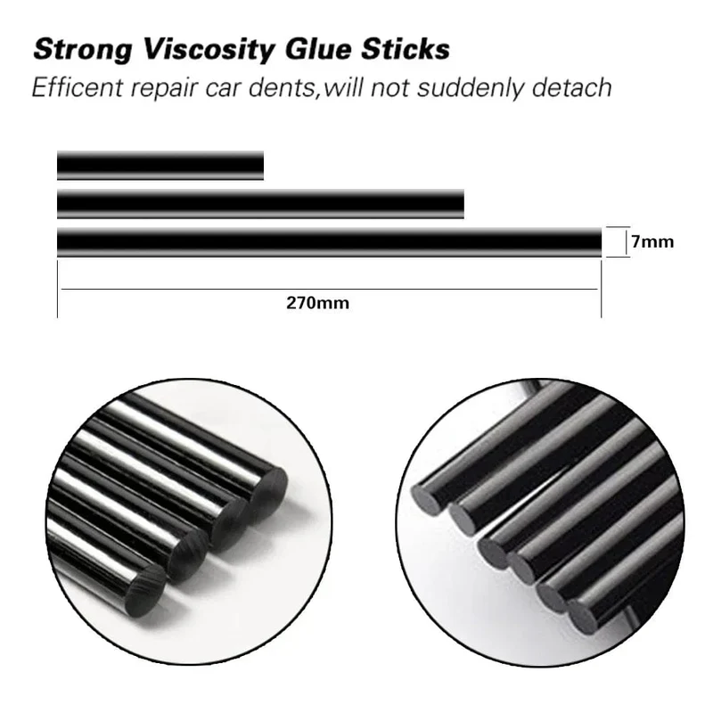 7mm 11mm Auto Dellen Reparatur Klebestifte Auto Karosserie Lacklose Reparatur Schwarz Hot Melt Streifen Reparatur Klebestift Werkzeuge