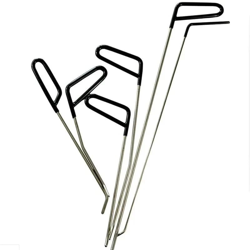 6/17-teiliges Auto-Dellenreparatur-Haken aus Edelstahl, Schubstangen, Karosserie-Dellenentfernung, Brecheisen-Set, Kfz-Ding-Hagel-Abzieher-Set