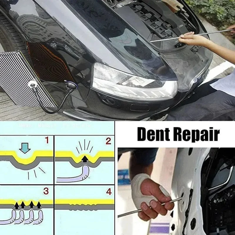 Auto Haken Stangen Paintless Dent Reparatur Hagel Entferner Haken Stangen Kits Auto Karosserie Dellen Edelstahl Hände Werkzeuge