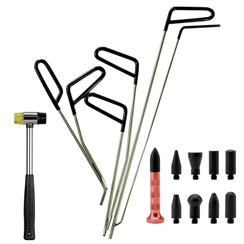 Auto Haken Stangen Paintless Dent Reparatur Hagel Entferner Haken Stangen Kits Auto Karosserie Dellen Edelstahl Hände Werkzeuge