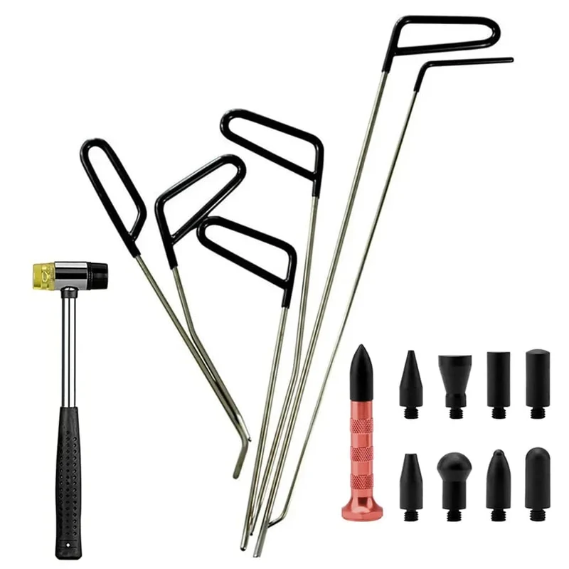 Auto Haken Stangen Paintless Dent Reparatur Hagel Entferner Haken Stangen Kits Auto Karosserie Dellen Edelstahl Hände Werkzeuge