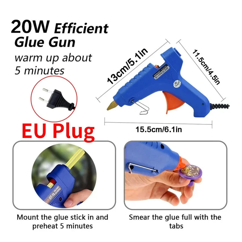 Auto-Dellenreparatur-Werkzeuge ohne Lackierung, EU-Stecker, Klebepistole, Auto-Dellenreparatur-Set, Dellenentfernungsset, Dellenentferner, Dellenzieher für Autos, Fahrzeuge