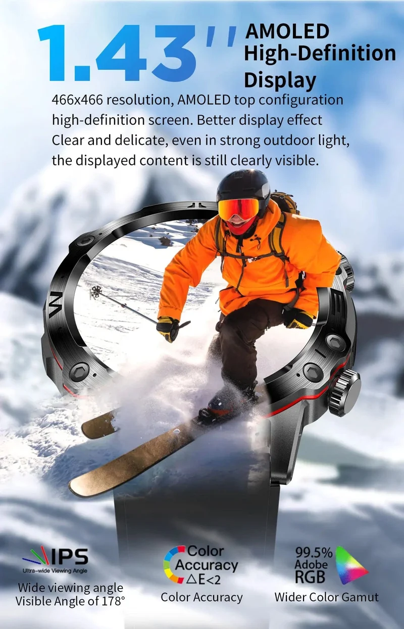 Neue Smartwatch für Männer mit gesundem Blutfettwert, Harnsäure, Blutzucker, EKG + PPG, Fitness-Tracker, Uhr, Bluetooth-Anruf, Sport-Smartwatch