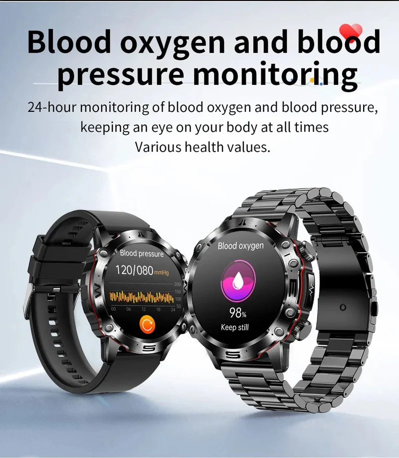 Neue Smartwatch für Männer mit gesundem Blutfettwert, Harnsäure, Blutzucker, EKG + PPG, Fitness-Tracker, Uhr, Bluetooth-Anruf, Sport-Smartwatch