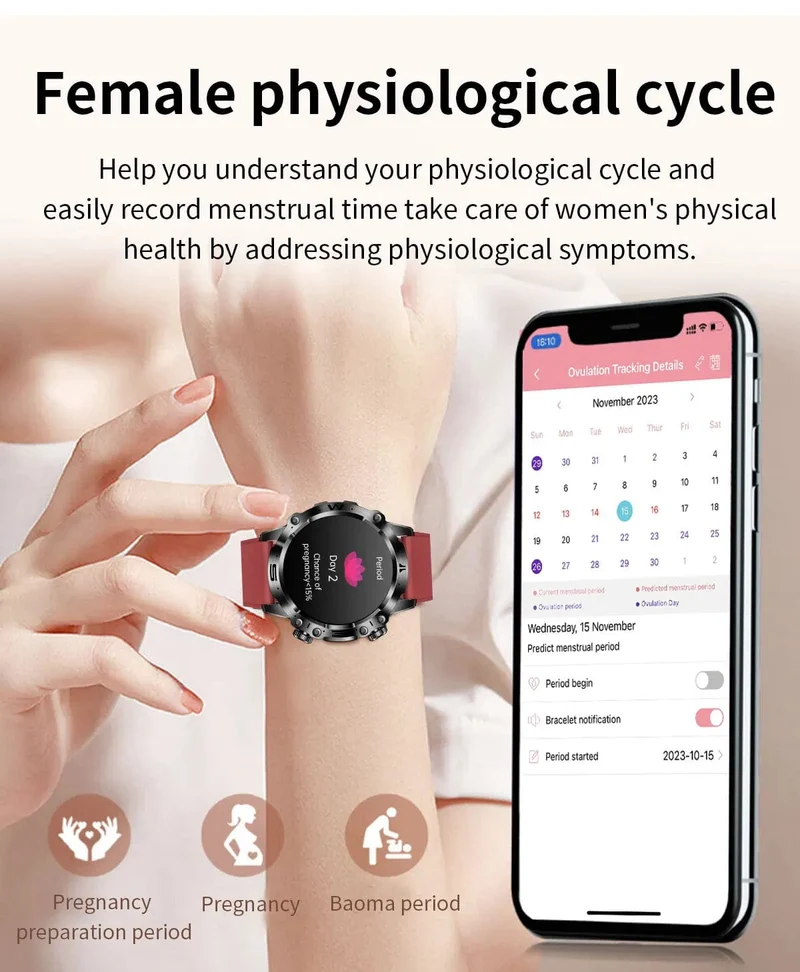 Neue Smartwatch für Männer mit gesundem Blutfettwert, Harnsäure, Blutzucker, EKG + PPG, Fitness-Tracker, Uhr, Bluetooth-Anruf, Sport-Smartwatch