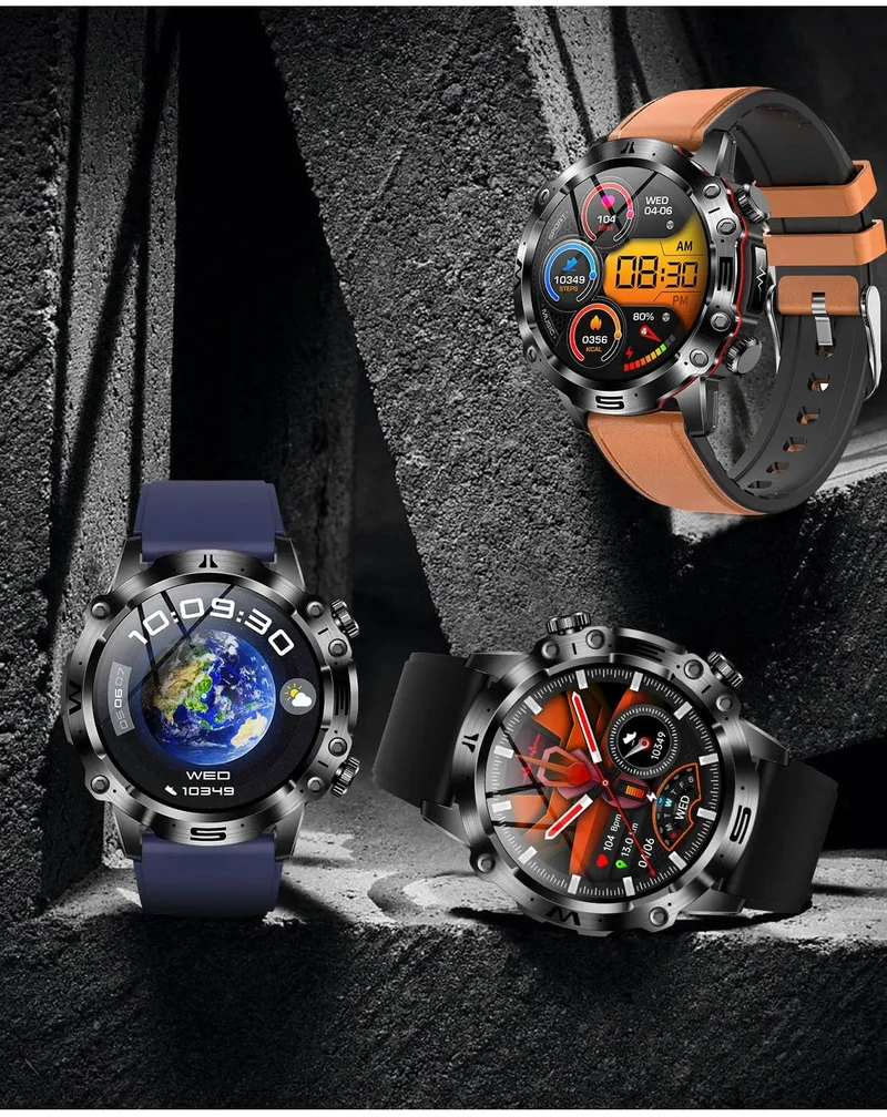 Neue Smartwatch für Männer mit gesundem Blutfettwert, Harnsäure, Blutzucker, EKG + PPG, Fitness-Tracker, Uhr, Bluetooth-Anruf, Sport-Smartwatch