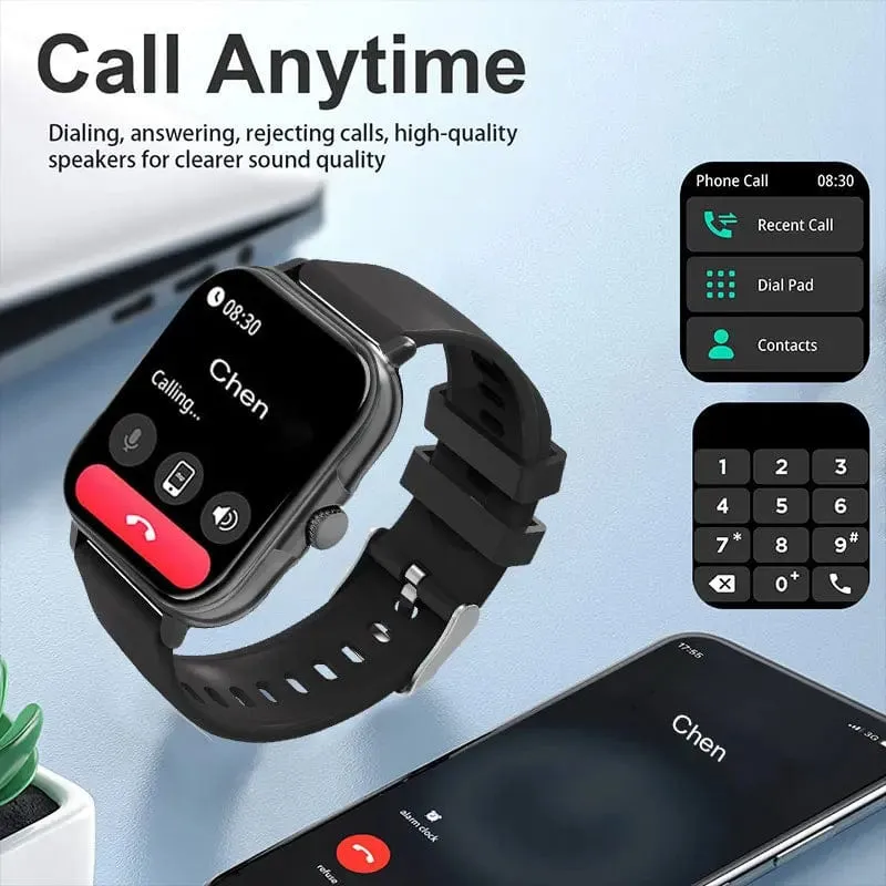 Smart Watch, kabelloses Anrufen/Wählen, Multi-Sport-Modus, mehrere APP-Erinnerungen, geeignet für jeden Freund, kompatibel mit IPhone/Und
