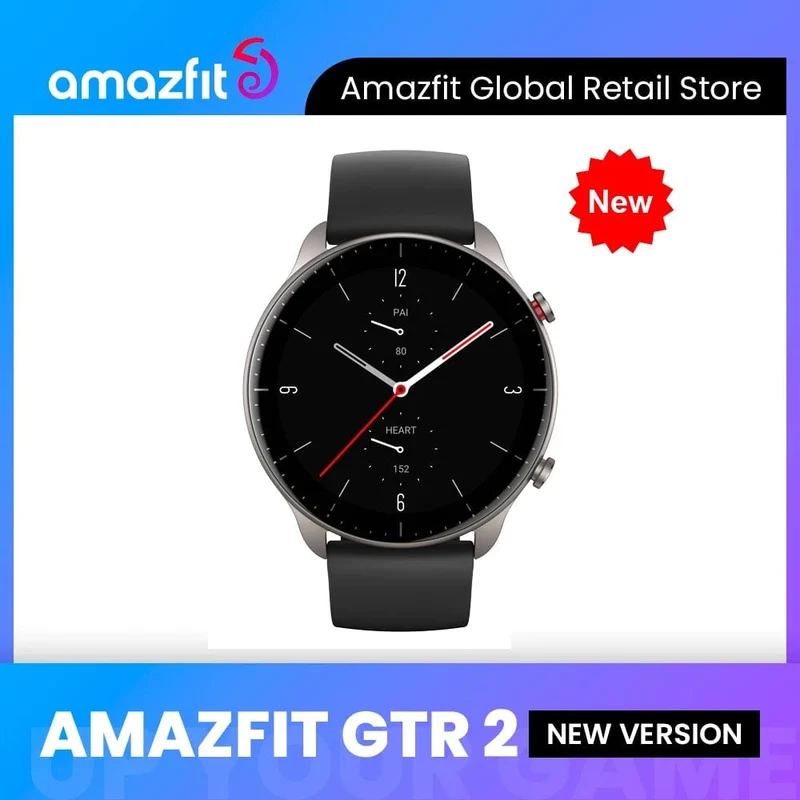 [Neue Version] Amazfit GTR 2 Neue Version Smartwatch 46 mm Alexa Gebogenes rahmenloses Design Ultralange Akkulaufzeit Smart Watch