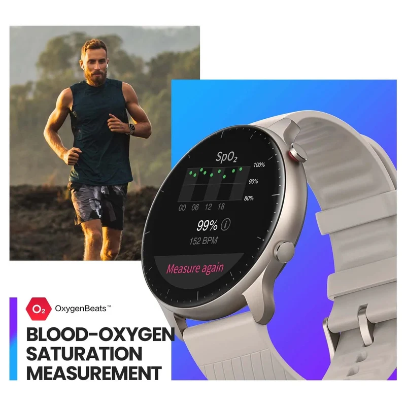 [Neue Version] Amazfit GTR 2 Neue Version Smartwatch 46 mm Alexa Gebogenes rahmenloses Design Ultralange Akkulaufzeit Smart Watch