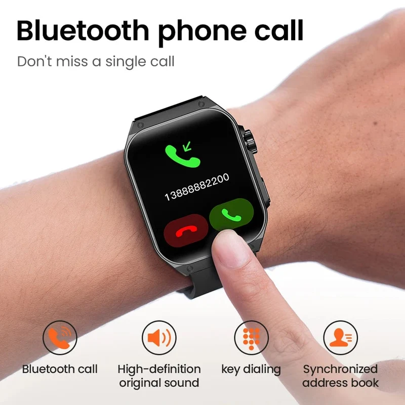 HAYLOU Watch S8 Smartwatch 1.96 Zoll AMOLED Curved Screen BT5.3 Bluetooth Call AI Voice Assistant 20 Tage Smartwatches für Herren