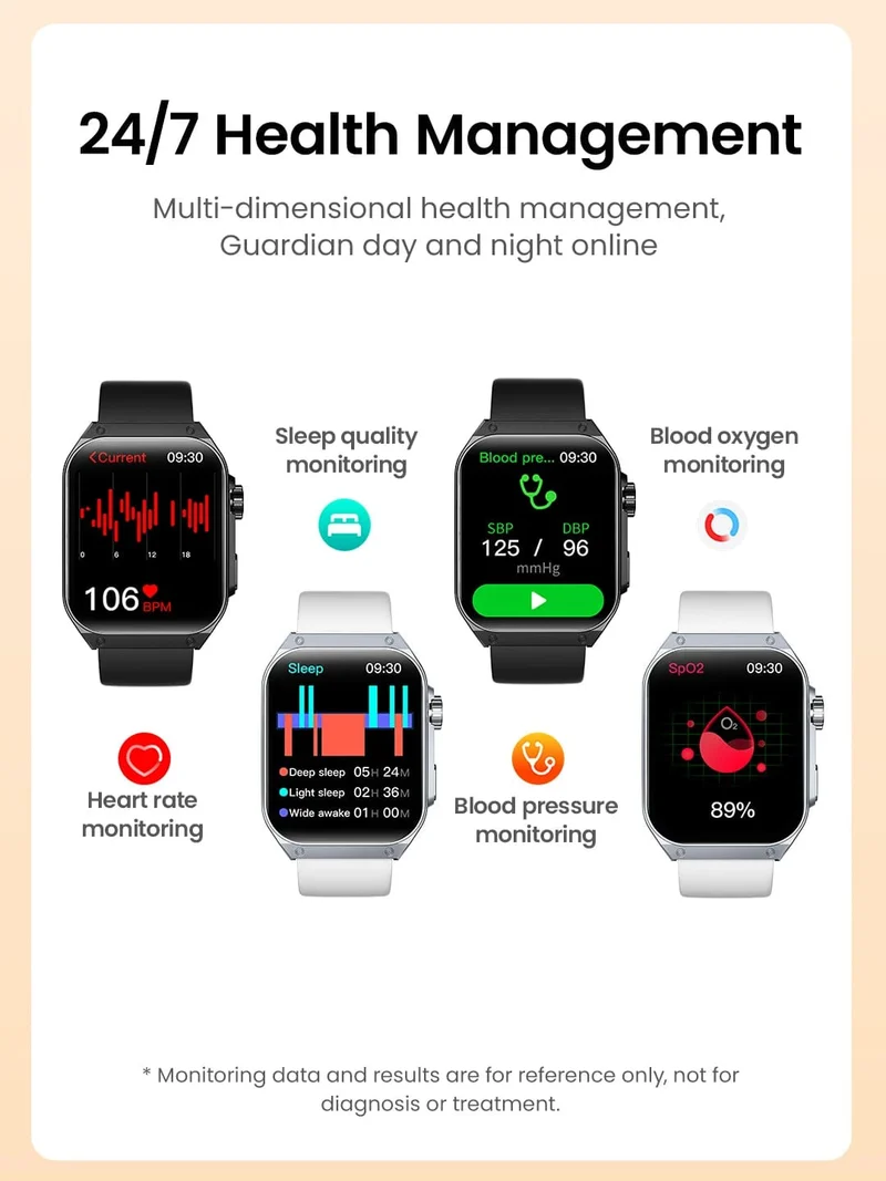 HAYLOU Watch S8 Smartwatch 1.96 Zoll AMOLED Curved Screen BT5.3 Bluetooth Call AI Voice Assistant 20 Tage Smartwatches für Herren