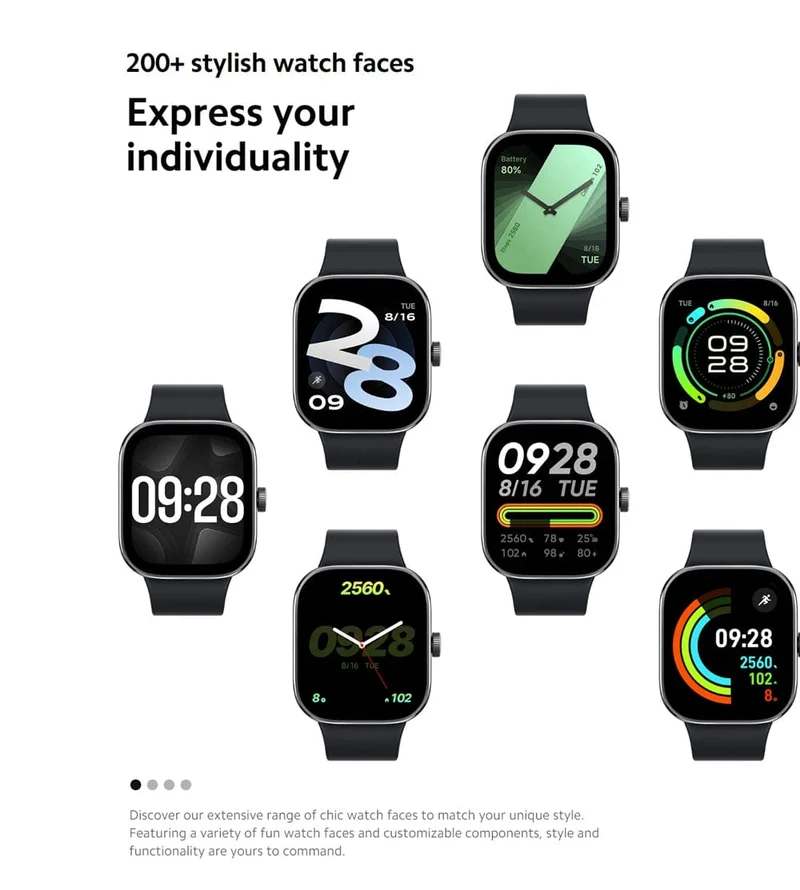 Auf Lager Globale Version Redmi Watch 4 Smart Watch Ultragroßes 1.97-Zoll-AMOLED-Display 20 Tage Akkulaufzeit Unterstützt 5-System
