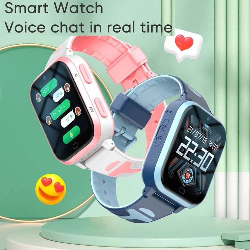 ROM 8 GB Smart Watch 4G GPS WiFi Position Videoanruf Telefon Tonaufnahme Kinder Smartwatch Kinder Rückrufmonitor Wecker