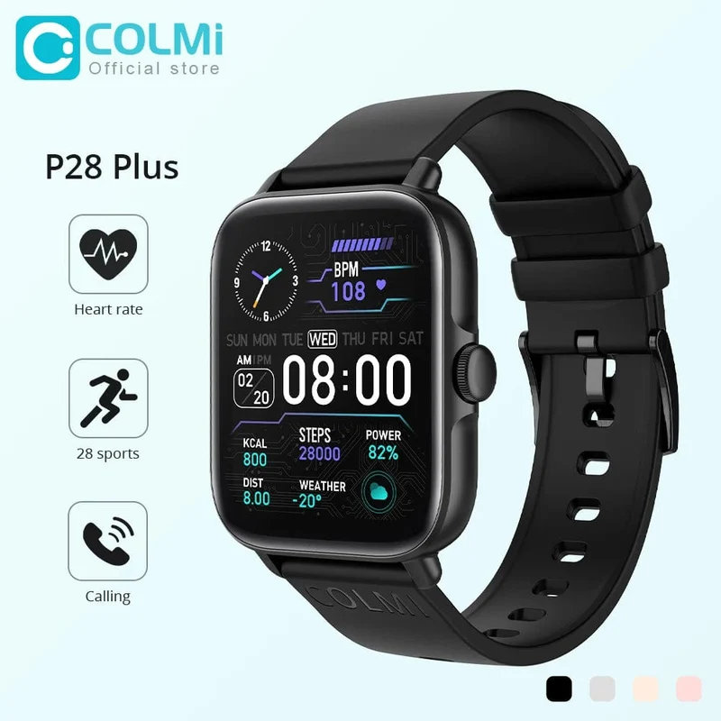 COLMI P28 Plus Bluetooth-Anrufbeantworter-Smartwatch für Herren, IP67 wasserdicht, Damen-Smartwatch mit Wählscheibe, GTS3 GTS 3 für Android-iOS-Telefon