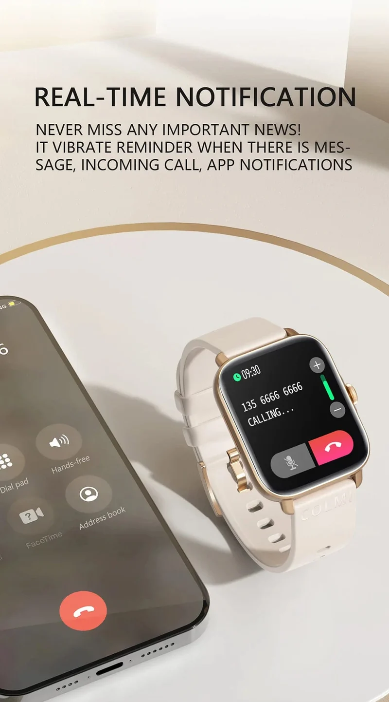 COLMI P28 Plus Bluetooth-Anrufbeantworter-Smartwatch für Herren, IP67 wasserdicht, Damen-Smartwatch mit Wählscheibe, GTS3 GTS 3 für Android-iOS-Telefon