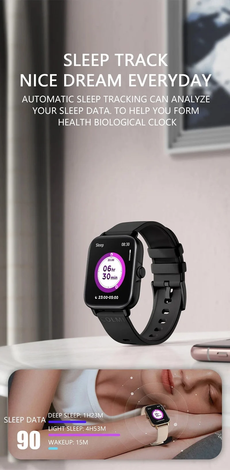 COLMI P28 Plus Bluetooth-Anrufbeantworter-Smartwatch für Herren, IP67 wasserdicht, Damen-Smartwatch mit Wählscheibe, GTS3 GTS 3 für Android-iOS-Telefon