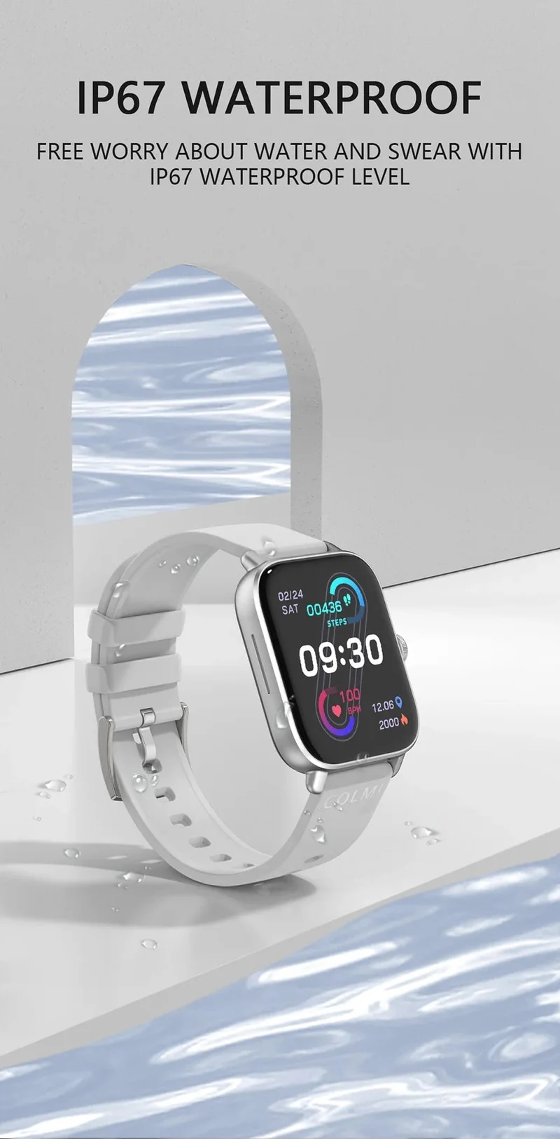 COLMI P28 Plus Bluetooth-Anrufbeantworter-Smartwatch für Herren, IP67 wasserdicht, Damen-Smartwatch mit Wählscheibe, GTS3 GTS 3 für Android-iOS-Telefon