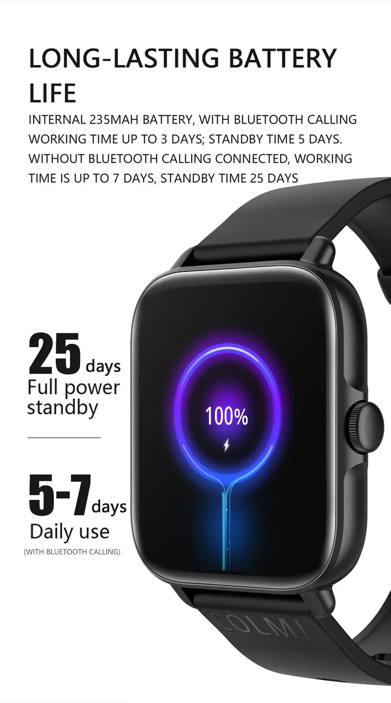 COLMI P28 Plus Bluetooth-Anrufbeantworter-Smartwatch für Herren, IP67 wasserdicht, Damen-Smartwatch mit Wählscheibe, GTS3 GTS 3 für Android-iOS-Telefon