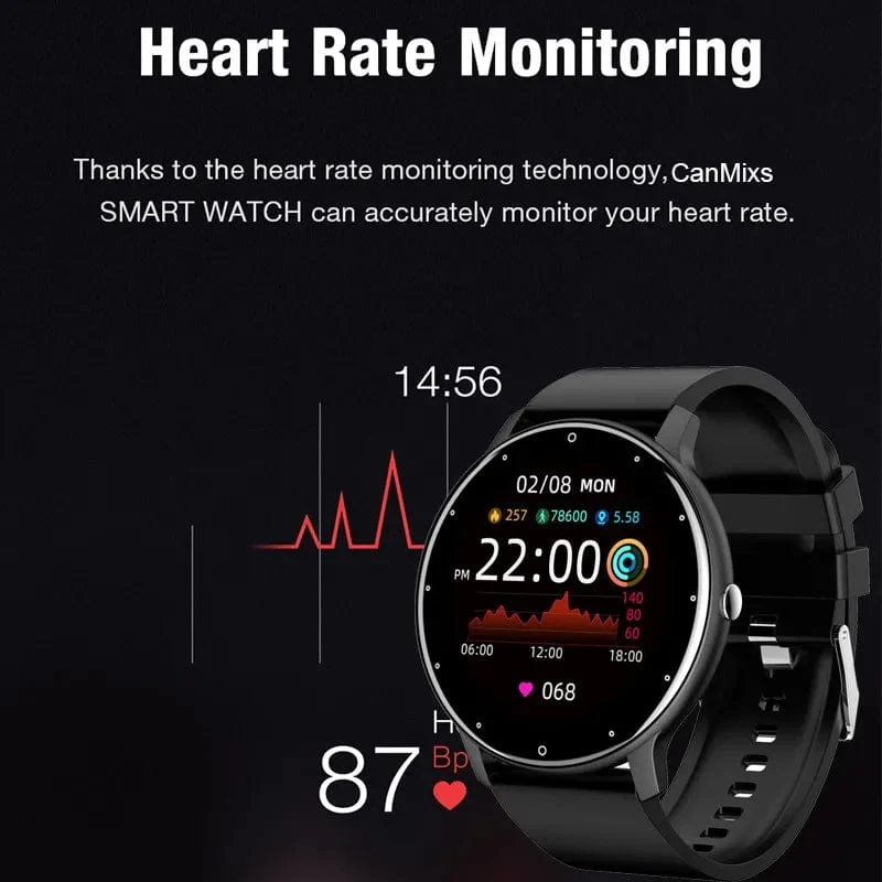 Smartwatch für Männer, voller Touchscreen, digitaler Fitness-Tracker, IP68, wasserdicht, Sport-Smartwatch für Frauen, Xiaomi Huawei Handys 2023