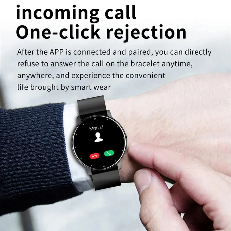 Smartwatch für Männer, voller Touchscreen, digitaler Fitness-Tracker, IP68, wasserdicht, Sport-Smartwatch für Frauen, Xiaomi Huawei Handys 2023
