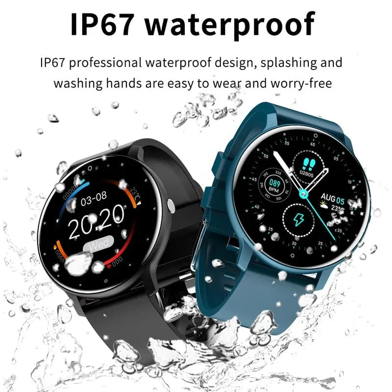 Smartwatch für Männer, voller Touchscreen, digitaler Fitness-Tracker, IP68, wasserdicht, Sport-Smartwatch für Frauen, Xiaomi Huawei Handys 2023