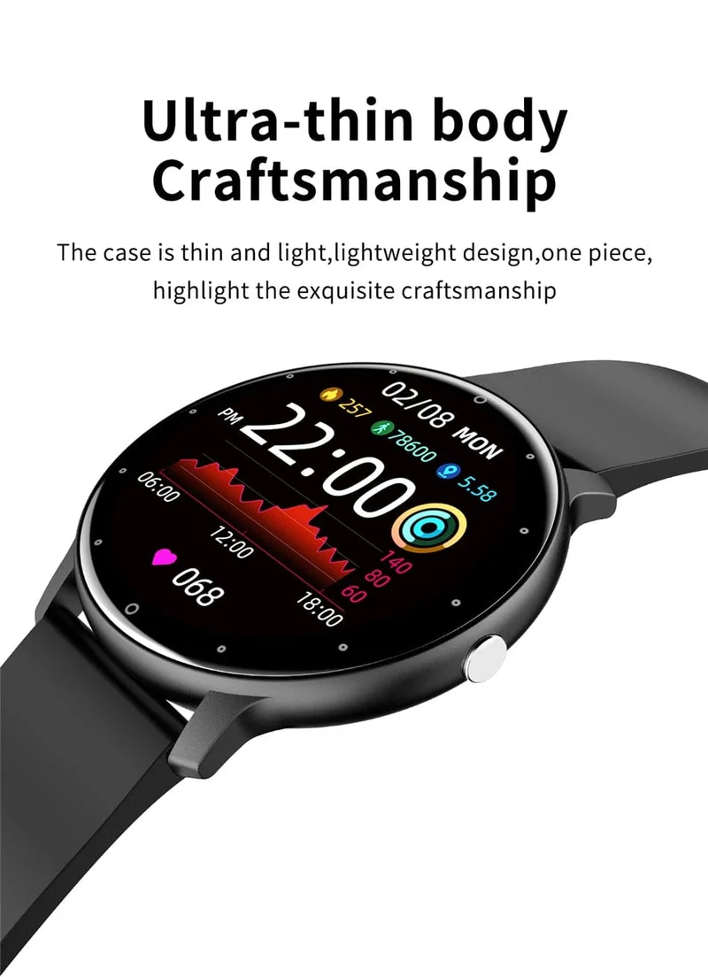 Smartwatch für Männer, voller Touchscreen, digitaler Fitness-Tracker, IP68, wasserdicht, Sport-Smartwatch für Frauen, Xiaomi Huawei Handys 2023