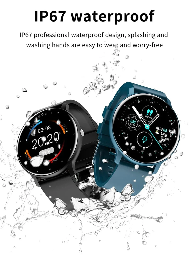 Smartwatch für Männer, voller Touchscreen, digitaler Fitness-Tracker, IP68, wasserdicht, Sport-Smartwatch für Frauen, Xiaomi Huawei Handys 2023