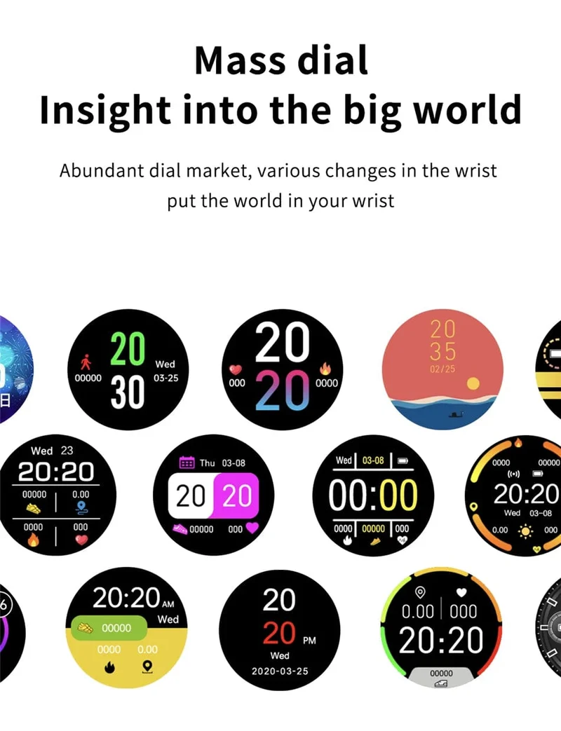 Smartwatch für Männer, voller Touchscreen, digitaler Fitness-Tracker, IP68, wasserdicht, Sport-Smartwatch für Frauen, Xiaomi Huawei Handys 2023