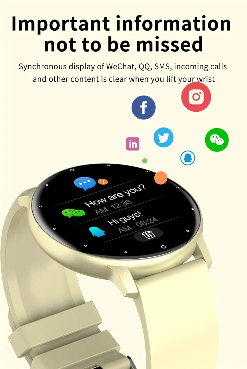 Smartwatch für Männer, voller Touchscreen, digitaler Fitness-Tracker, IP68, wasserdicht, Sport-Smartwatch für Frauen, Xiaomi Huawei Handys 2023