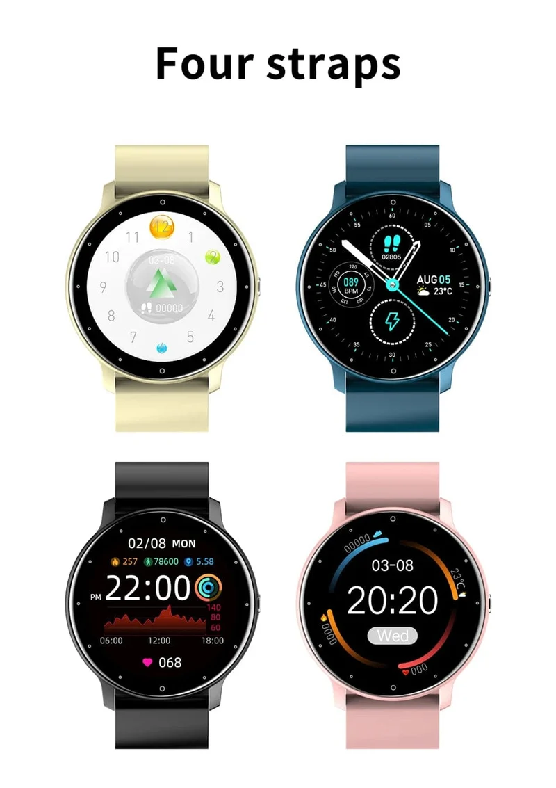 Smartwatch für Männer, voller Touchscreen, digitaler Fitness-Tracker, IP68, wasserdicht, Sport-Smartwatch für Frauen, Xiaomi Huawei Handys 2023