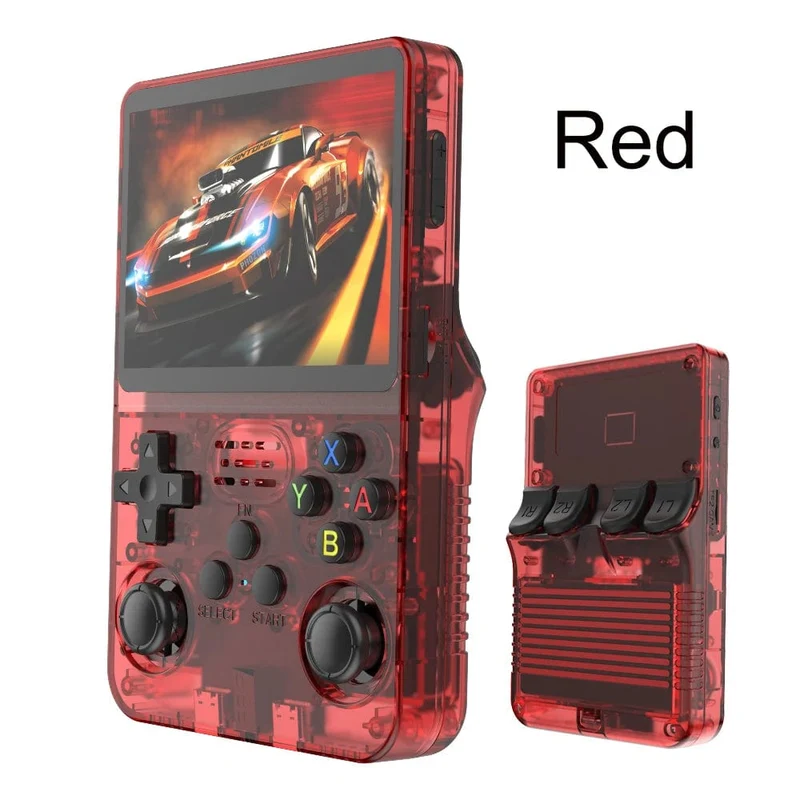 R36S Retro-Handheld-Videospielkonsole Linux-System 3.5-Zoll-IPS-Bildschirm Tragbarer Pocket-Video-Player 64 GB RG35S Plus 128G Geschenke