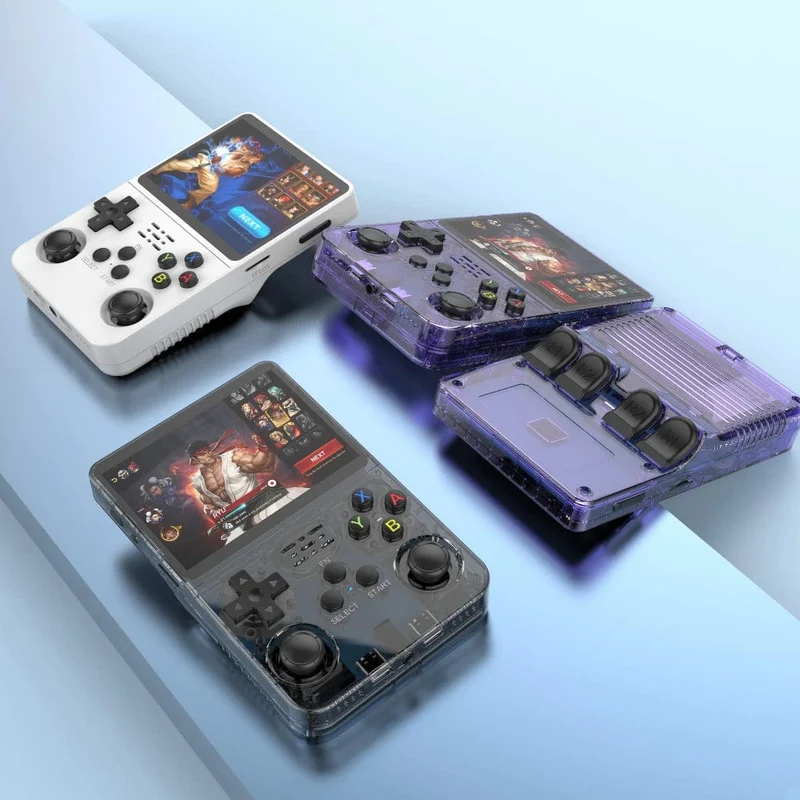R36S Retro-Handheld-Videospielkonsole Linux-System 3.5-Zoll-IPS-Bildschirm Tragbarer Pocket-Video-Player 64 GB RG35S Plus 128G Geschenke