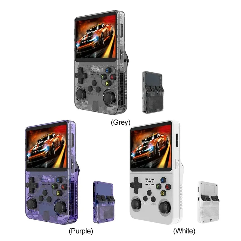 R36S Retro-Handheld-Videospielkonsole, Linux-System, 3.5-Zoll-IPS-Bildschirm, tragbarer Handheld-Videoplayer, 64 GB, 15000 Spiele